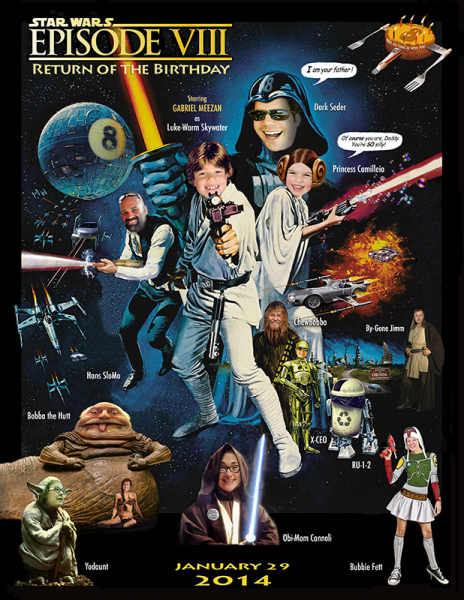 Poster for Gabe's 8th Birthday